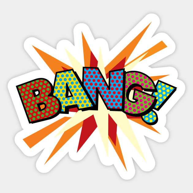 Comic Book Pop Art BANG Comicbook Sticker TeePublic